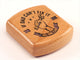 Opened View of a 2" Flat Wide Cherry with laser engraved image of Dad Fix It