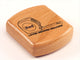 Opened View of a 2" Flat Wide Cherry with laser engraved image of Dad Beyond Measure