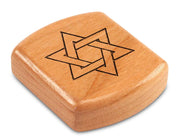 2" Flat Wide Cherry - Star of David