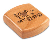 2" Flat Wide Cherry - I Heart My Dog