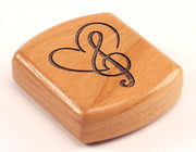 2" Flat Wide Cherry - Treble Clef Heart