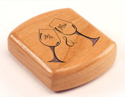 2" Flat Wide Cherry - Mr. and Mrs. Wine Glasses