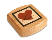 2" Flat Wide Cherry - Love Stamp Marquetry Dark