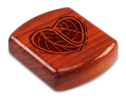 2" Flat Wide Padauk - Heart Leaves