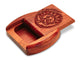 Opened View of a 2" Flat Wide Padauk with laser engraved image of Sun/Moon