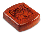 2" Flat Wide Padauk - Wolf Head