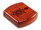 Top View of a 2" Flat Wide Padauk with laser engraved image of Primitive Turtle