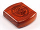 Top View of a 2" Flat Wide Padauk with laser engraved image of Navy Seal