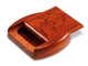Opened View of a 2" Flat Wide Padauk with laser engraved image of Yin Yang Cat