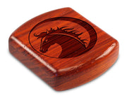 2" Flat Wide Padauk - Horse Head