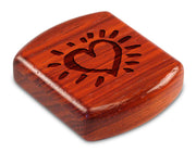 2" Flat Wide Padauk - Heart Glow