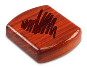 2" Flat Wide Padauk - Scribble Heart