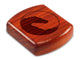 Top View of a 2" Flat Wide Padauk with laser engraved image of Yin Yang Horse