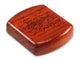 Top View of a 2" Flat Wide Padauk with laser engraved image of Tooth Fairy II