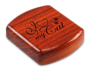 2" Flat Wide Padauk - I Heart My Cat