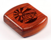 2" Flat Wide Padauk - Mountains in Circle