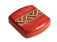 Top View of a 2" Flat Wide Padauk with inlay pattern of Zig Zag Inlay of a 2" Flat Wide Padauk - Zig Zag Inlay