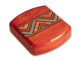 Top View of a 2" Flat Wide Padauk with inlay pattern of Kaleidoscope Inlay of a 2" Flat Wide Padauk - Kaleidoscope Inlay