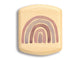 Top View of a 2" Flat Wide Aspen with color printed image of Purple Rainbow