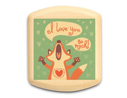 2" Flat Wide Aspen - I Love You