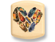 2" Flat Wide Aspen - Feathered Heart