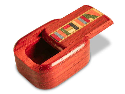 Top View of a 2" Med Narrow Padauk with inlay pattern of Contemporary Inlay of a 2" Med Narrow Padauk - Contemporary Inlay