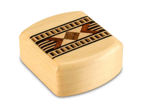 Top View of a 2" Med Wide Aspen with inlay pattern of White Vintage Bowtie Inlay