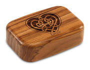 3" Med Wide Teak - Celtic Heart