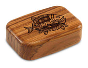 3" Med Wide Teak - Primitive Fish