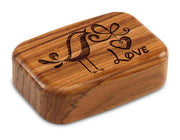 3" Med Wide Teak - Bird Love