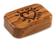 3" Med Wide Teak - Heart Glow