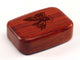 Top View of a 3" Med Wide Padauk with laser engraved image of Angel & Star