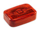 Top View of a 3" Med Wide Padauk with laser engraved image of Cosmos Kiss