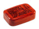 Top View of a 3" Med Wide Padauk with laser engraved image of The Scream