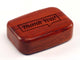 Top View of a 3" Med Wide Padauk with laser engraved image of Thank You