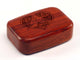 Top View of a 3" Med Wide Padauk with laser engraved image of Birds in Love