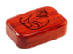 Top View of a 3" Med Wide Padauk with laser engraved image of Oriental Cat