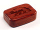 Top View of a 3" Med Wide Padauk with laser engraved image of Stylized Bear