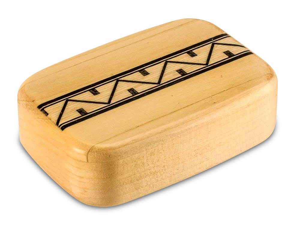 Top View of a 3" Med Wide Aspen with inlay pattern of Vector Pyramids Inlay