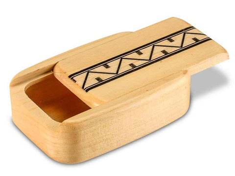 Top View of a 3" Med Wide Aspen with inlay pattern of Vector Pyramids Inlay