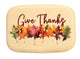 Top View of a 3" Med Wide Aspen with color printed image of Give Thanks