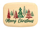 Top View of a 3" Med Wide Aspen with color printed image of Merry Christmas