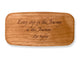 Top VIew of a 4" Med Wide Cherry with laser engraved image of Quote -Zen saying Step