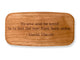 Top VIew of a 4" Med Wide Cherry with laser engraved image of Quote -David Viscott