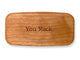Top VIew of a 4" Med Wide Cherry with laser engraved image of Quote -You Rock.