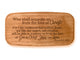 Opened View of a 4" Med Wide Cherry with laser engraved image of Quote -Romans 8:35; 38-39