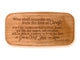 Opened View of a 4" Med Wide Cherry with laser engraved image of Quote -Romans 8:35; 38-39