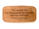 Opened View of a 4" Med Wide Cherry with laser engraved image of Quote -Love-You are my life