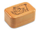 Top View of a 3" Tall Wide Cherry with laser engraved image of Cupid