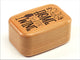 Top View of a 3" Tall Wide Cherry with laser engraved image of Stay Home and Drink Wine